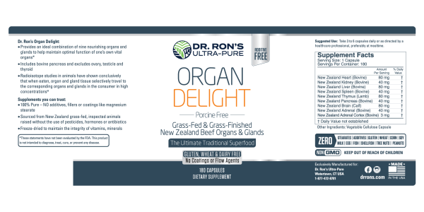 Organ Delight: Porcine Free, 180 capsules - Image 3