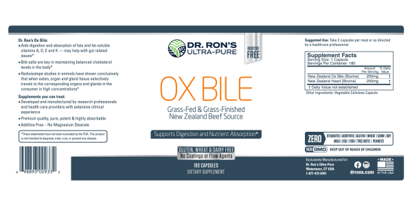 Ox Bile, 180 Capsules - Image 3