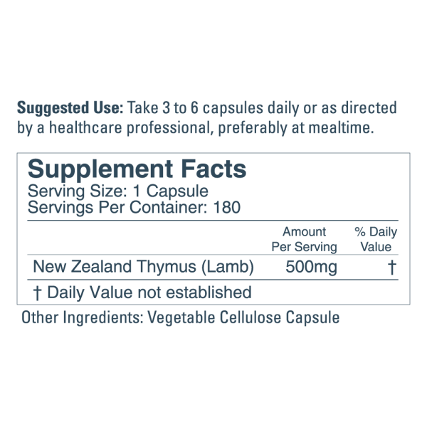 Thymus, 180 capsules - Image 2